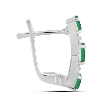 BUY NATURAL TANZANITE GEMSTONE EARRING IN 925 SILVER 